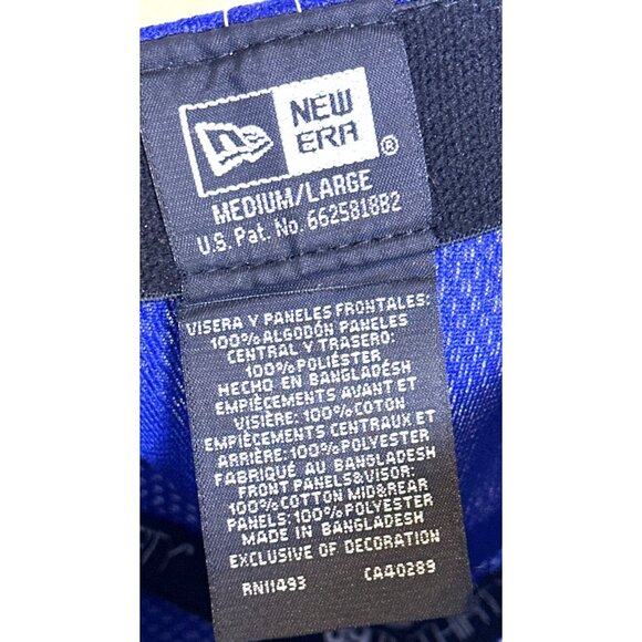 NEW ERA 39/Thirty Medium/Large Denim FB Logo Baseball Cap Cotton / Mesh - Picture 6 of 8